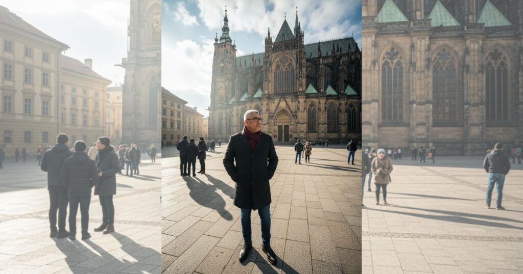 St. Vitus Cathedral drone shot