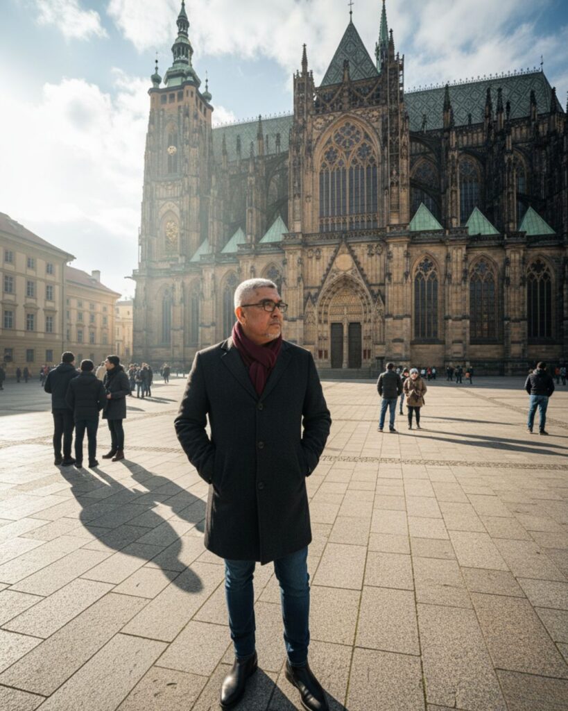 St. Vitus Cathedral drone shot