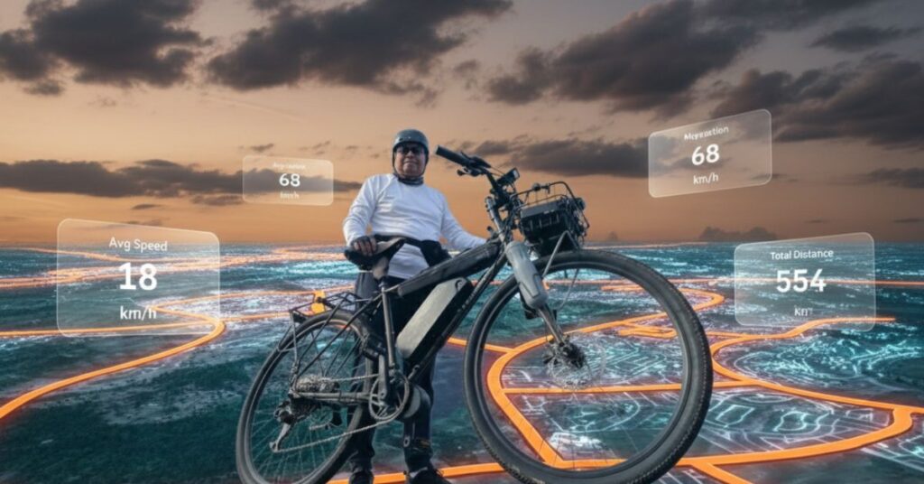 Cinematic Strava cycling image