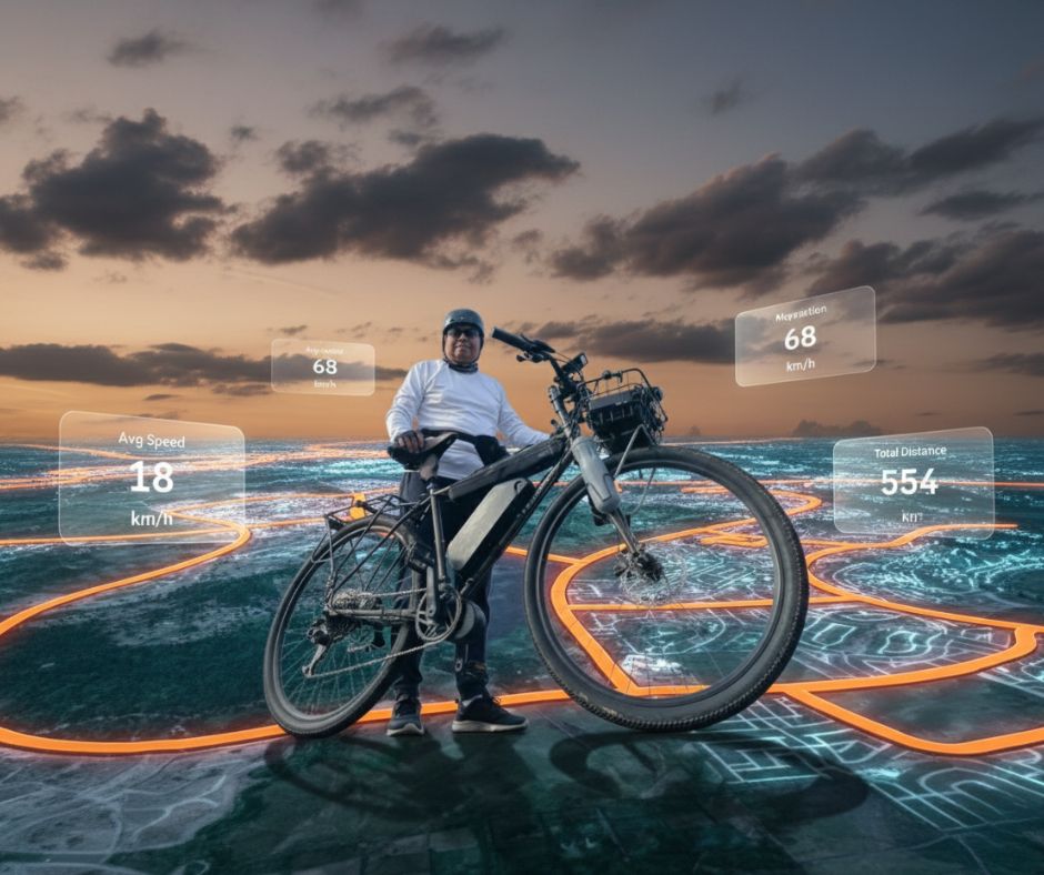 Cinematic Strava cycling image